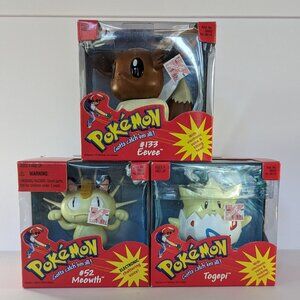 Eevee, Togepi, and Meowth --1999 Pokemon